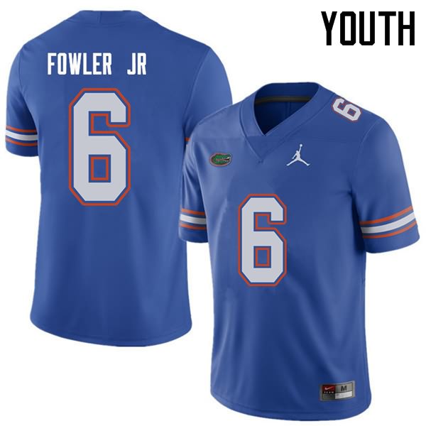 Youth NCAA Florida Gators Dante Fowler Jr. #6 Stitched Authentic Jordan Brand Royal College Football Jersey VKG4165TB